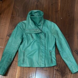 Green Leather Jacket small from Rome